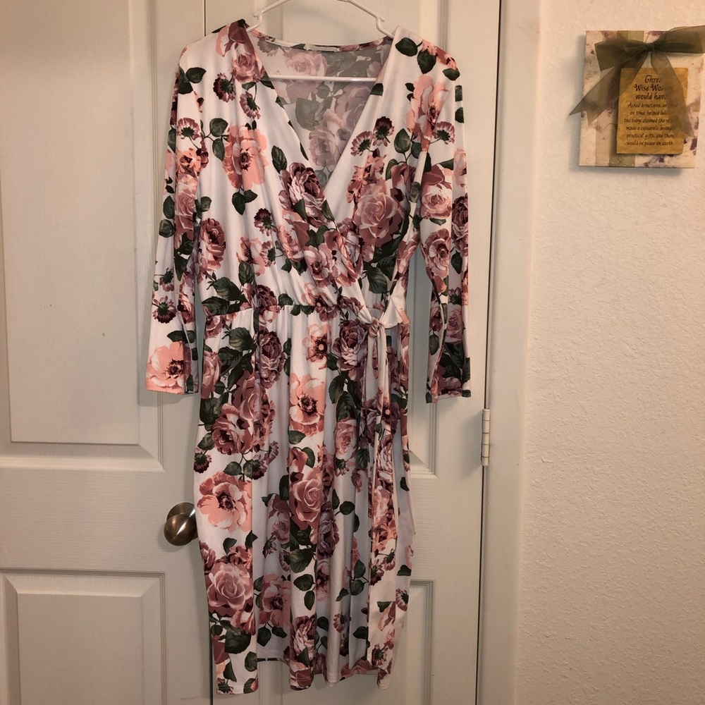Reborn J Pink & White Floral Dress